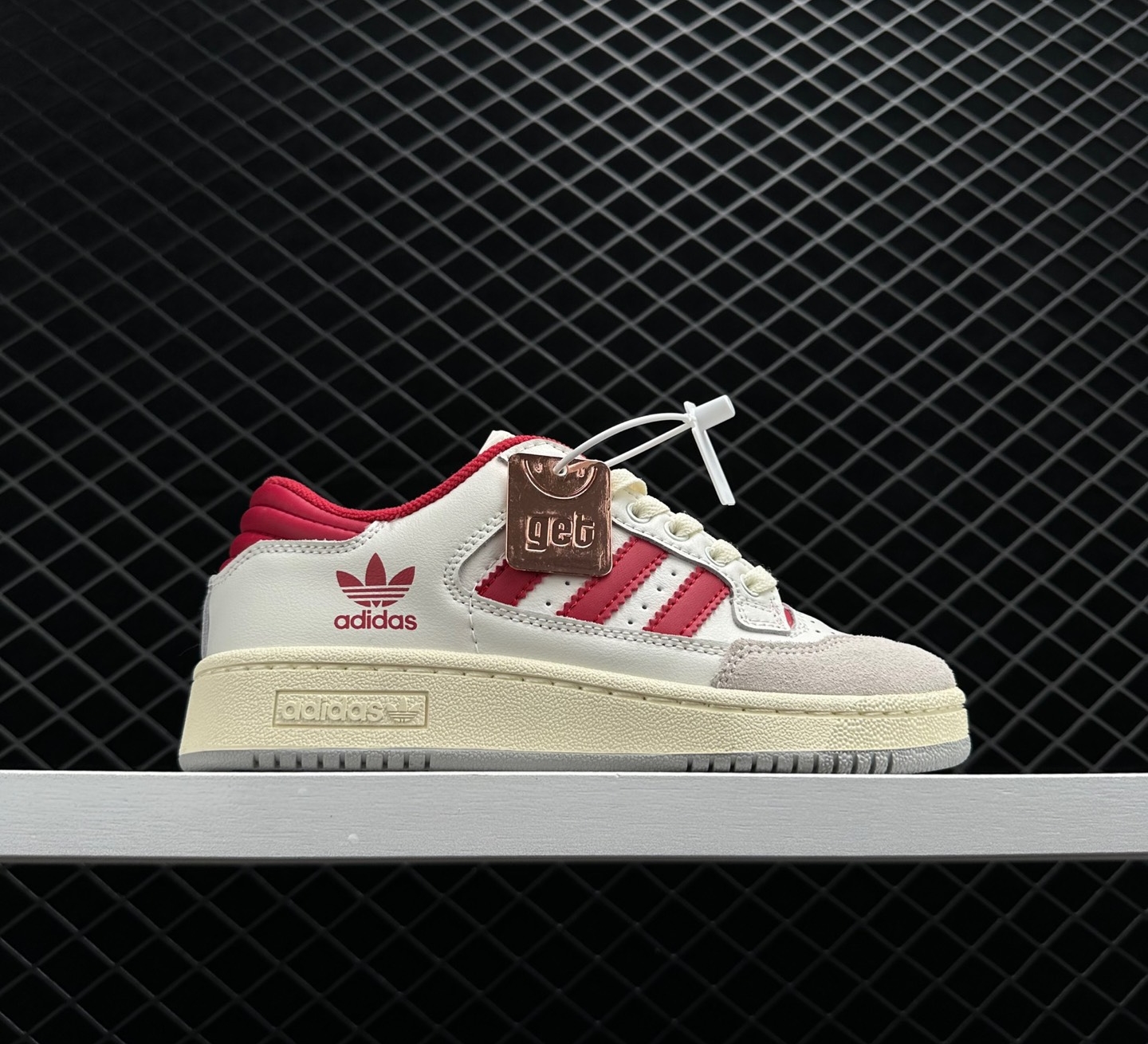 Adidas Centennial 85 Low in White Scarlet - HQ6278 | Stylish and Classic Footwear
