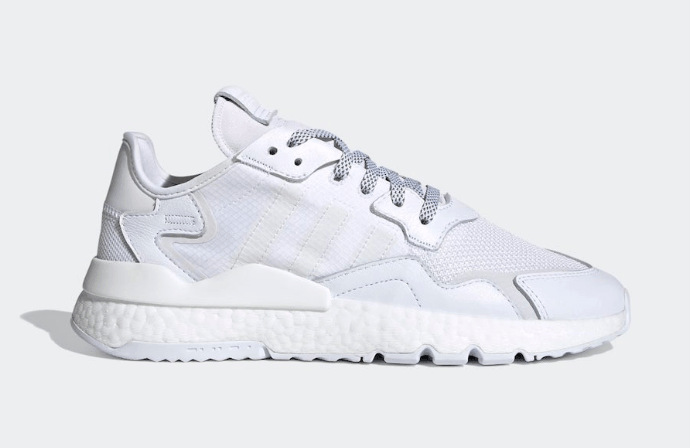 Adidas Nite Jogger Triple White FV1267 - The Ultimate Clean Sneakers | Free Shipping