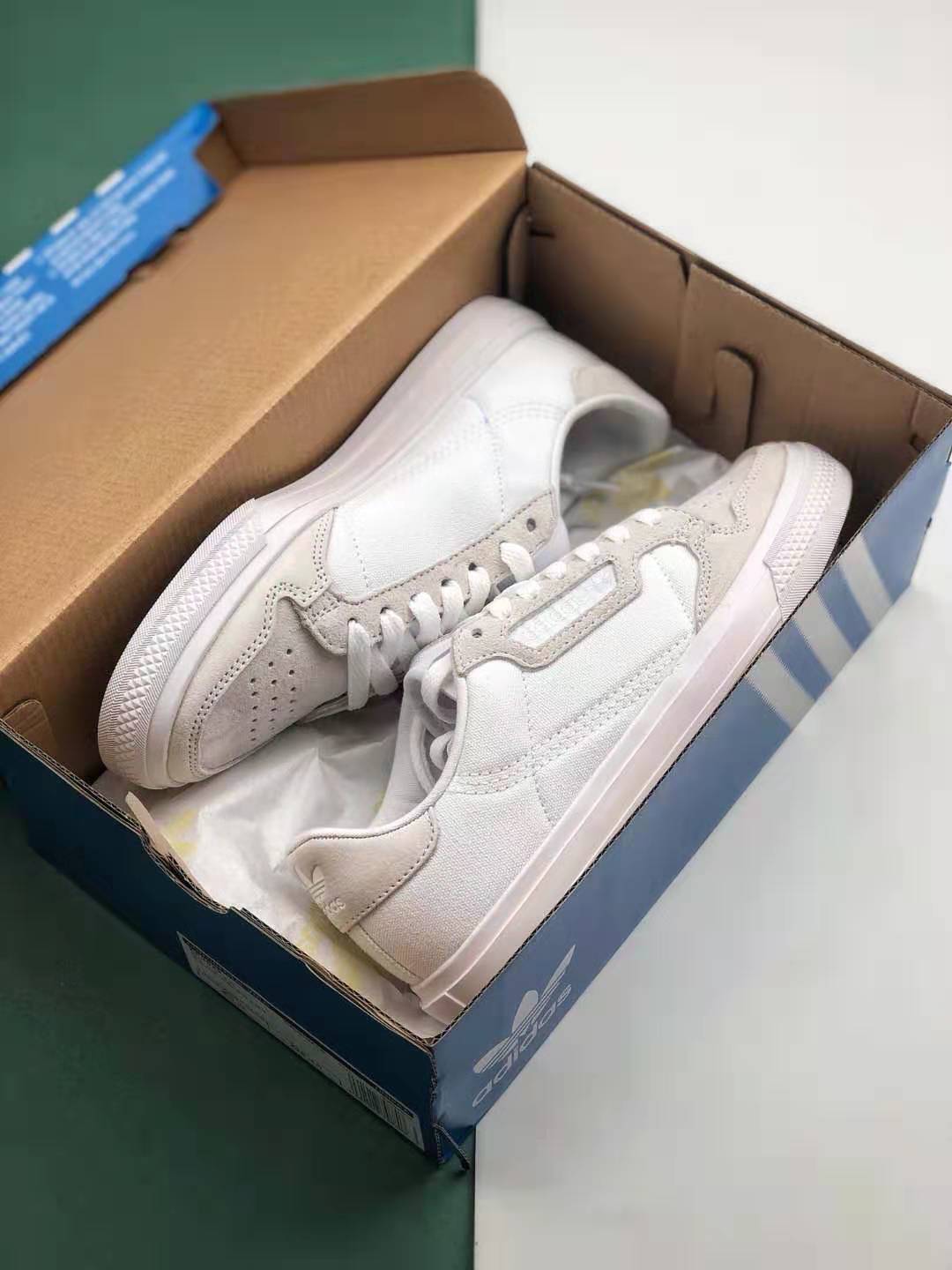 Adidas Continental Vulc Triple White EF3523 - Classic and Clean Sneakers
