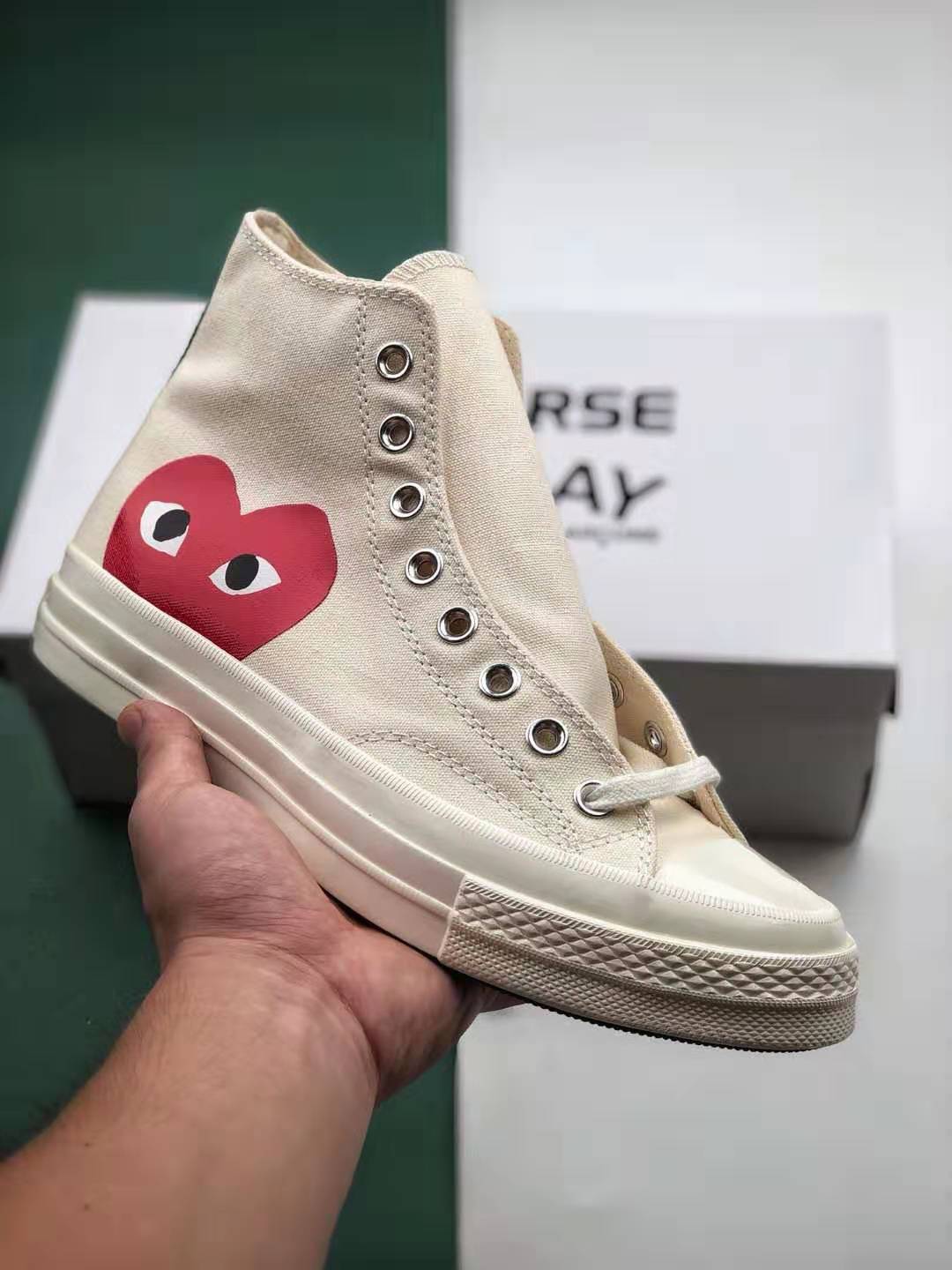 Converse Comme des Garçons x Chuck Taylor All Star Hi 'Milk' 150205C - Stylish Collaborative Sneakers