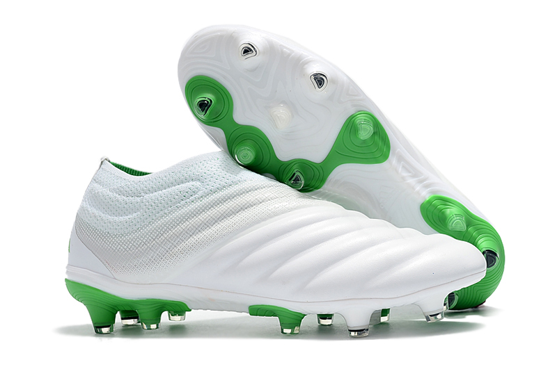 Adidas Copa 19.1 FG Soccer Cleat - White Solar Lime | Top Performance Footwear
